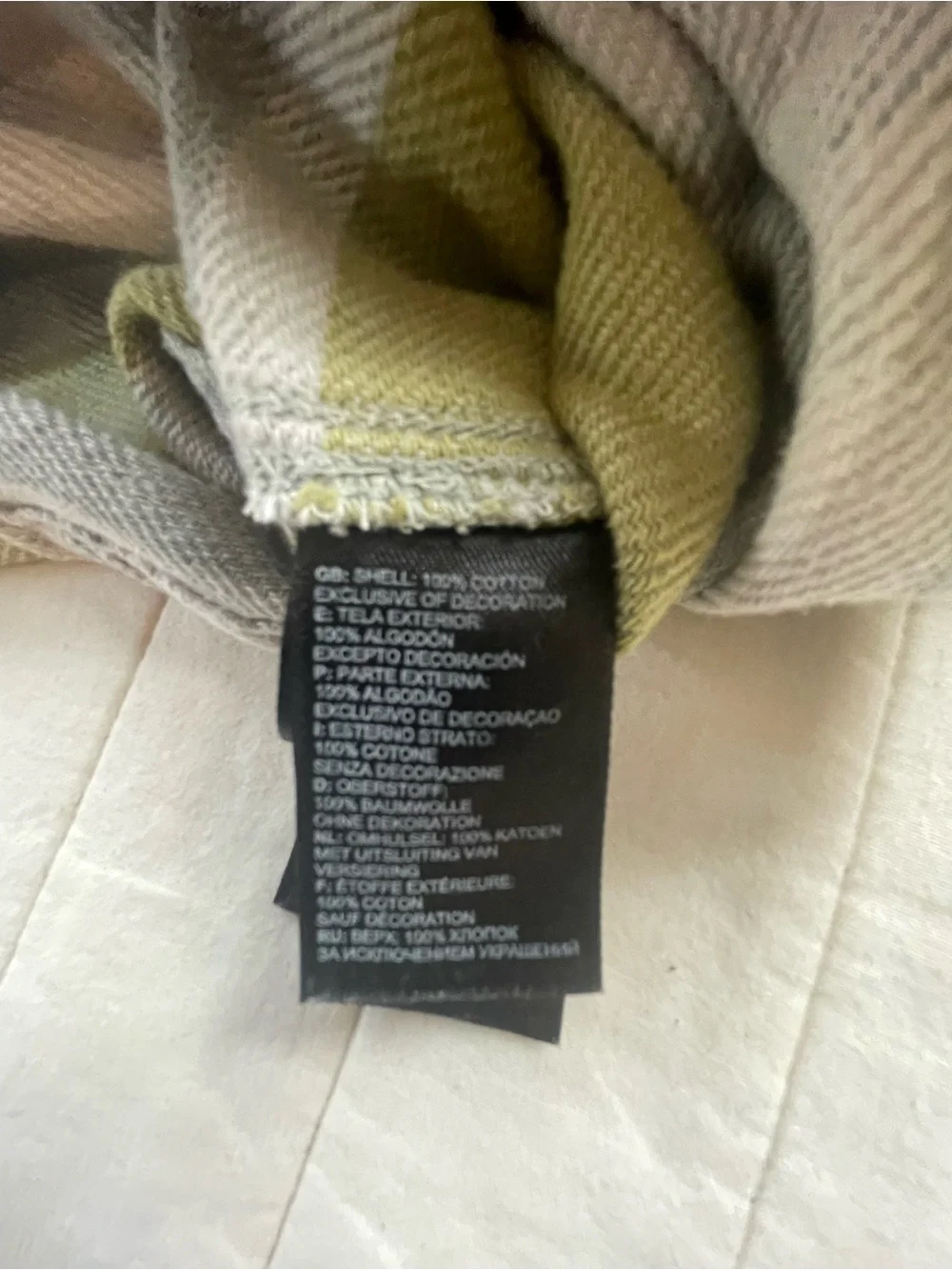 The North Face Men's Plaid Button-Down Shirt in Olive and Gray XL